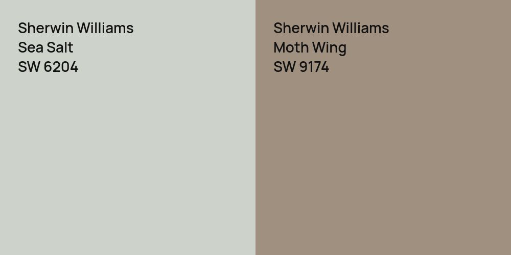 Sherwin Williams Sea Salt vs. Sherwin Williams Moth Wing