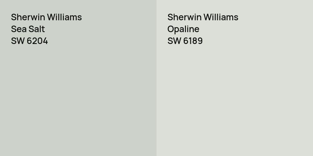 Sherwin Williams Sea Salt vs. Sherwin Williams Opaline