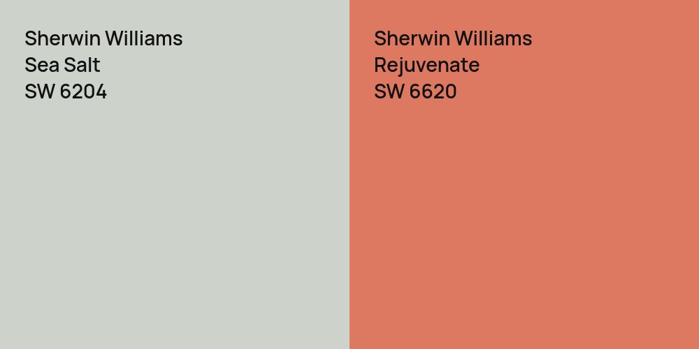 Sherwin Williams Sea Salt vs. Sherwin Williams Rejuvenate