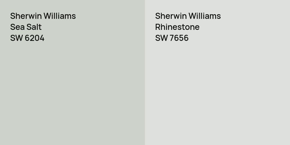 Sherwin Williams Sea Salt vs. Sherwin Williams Rhinestone