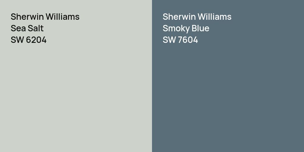 Sherwin Williams Sea Salt vs. Sherwin Williams Smoky Blue