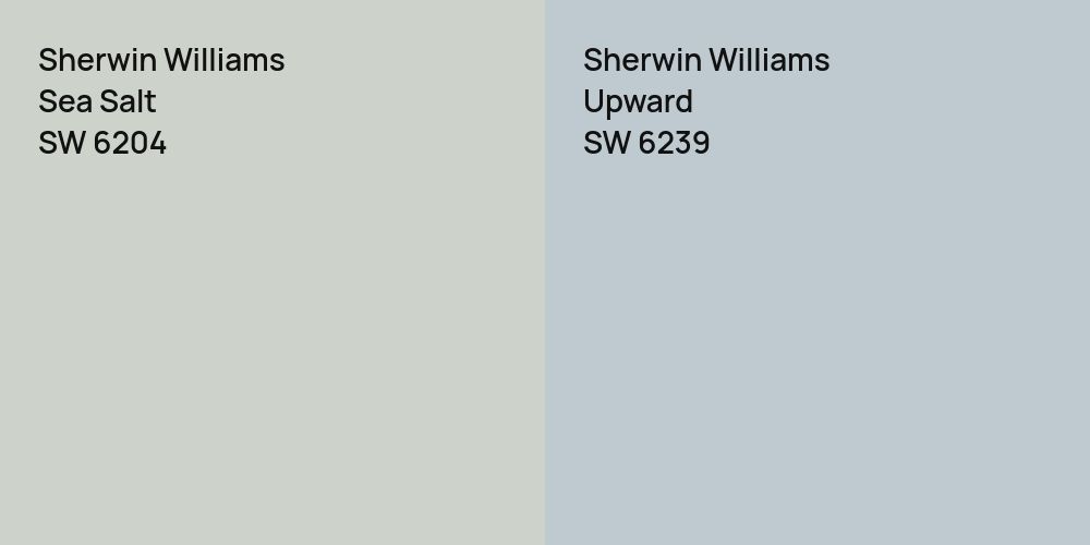 Sherwin Williams Sea Salt vs. Sherwin Williams Upward