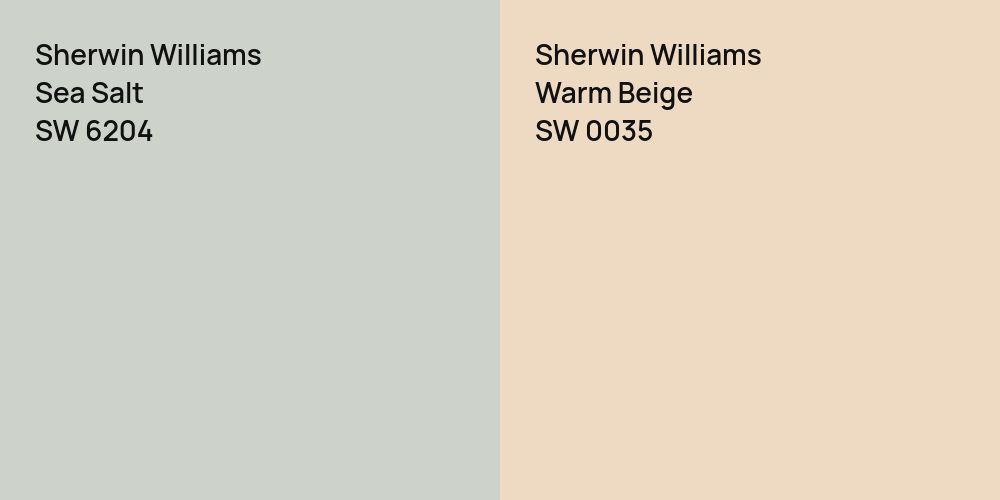 Sherwin Williams Sea Salt vs. Sherwin Williams Warm Beige