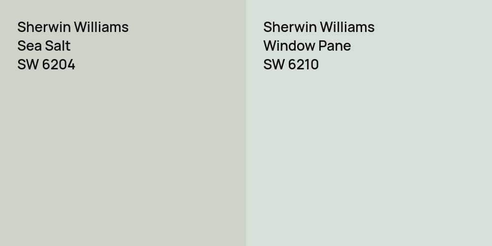 Sherwin Williams Sea Salt vs. Sherwin Williams Window Pane