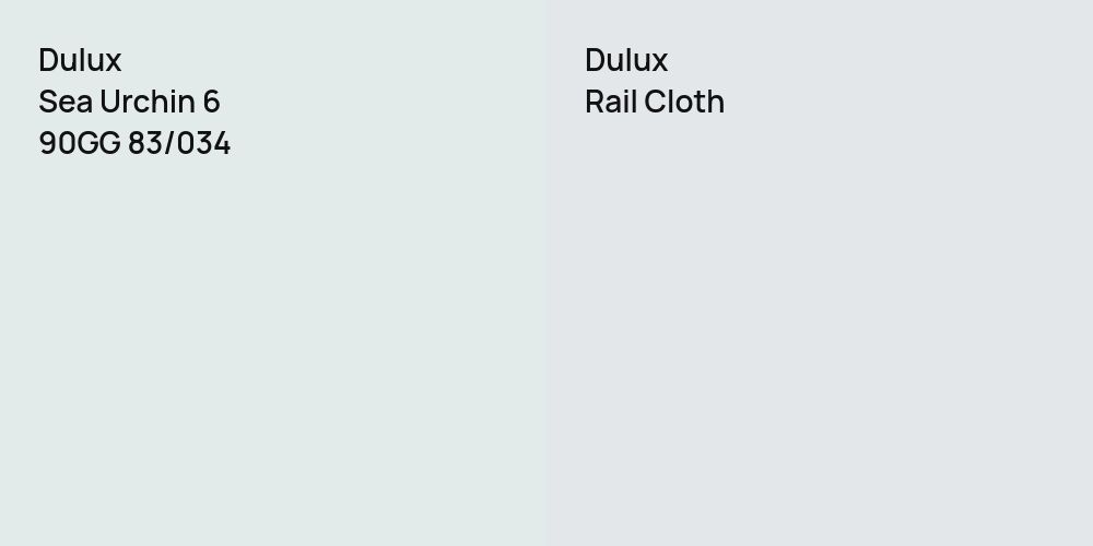 Dulux Sea Urchin 6 vs. Dulux Rail Cloth