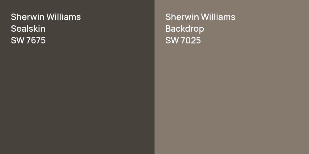 Sherwin Williams Sealskin vs. Sherwin Williams Backdrop