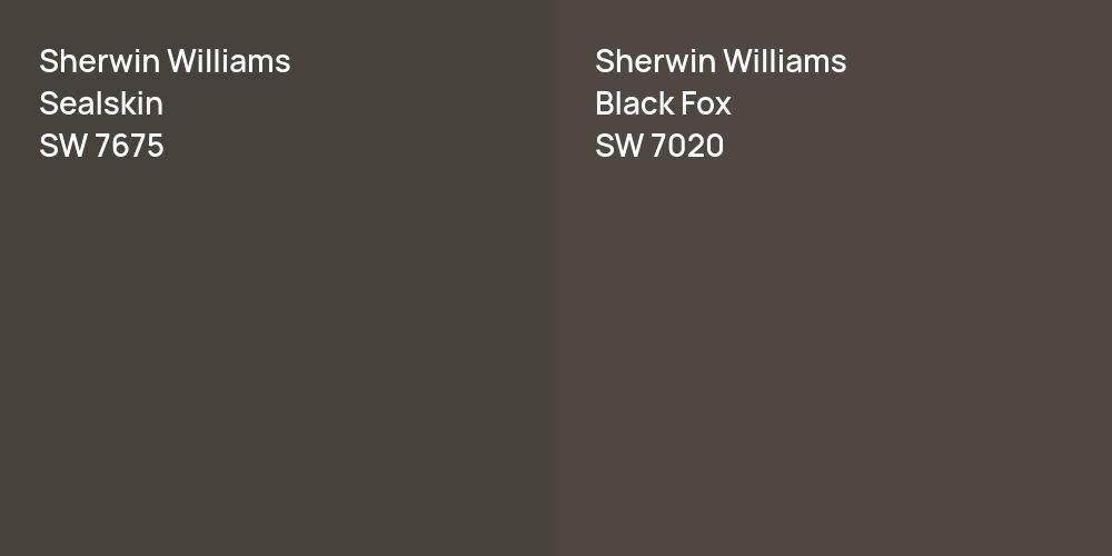 Sherwin Williams Sealskin vs. Sherwin Williams Black Fox