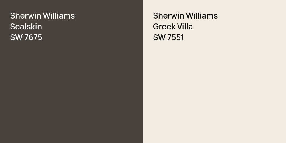 Sherwin Williams Sealskin vs. Sherwin Williams Greek Villa