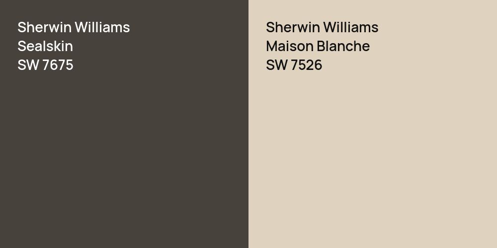 Sherwin Williams Sealskin vs. Sherwin Williams Maison Blanche