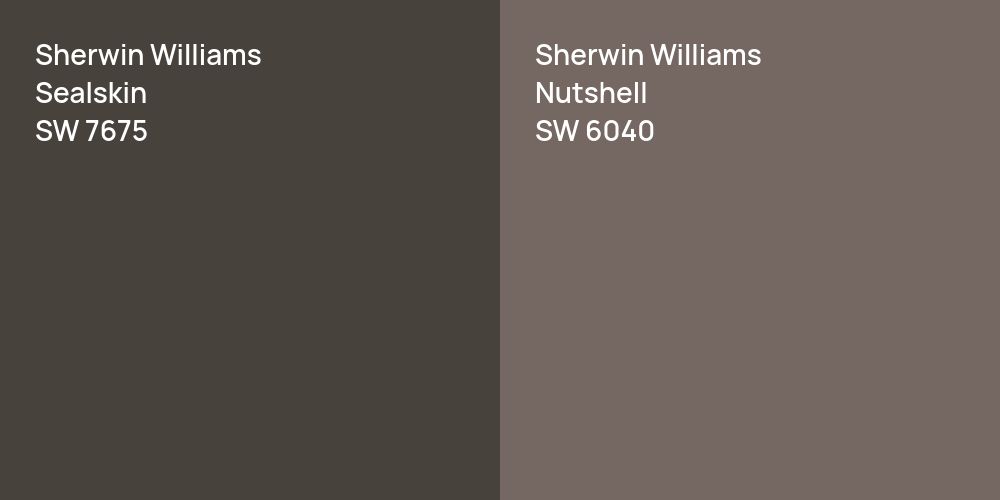 Sherwin Williams Sealskin vs. Sherwin Williams Nutshell