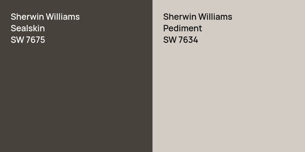 Sherwin Williams Sealskin vs. Sherwin Williams Pediment