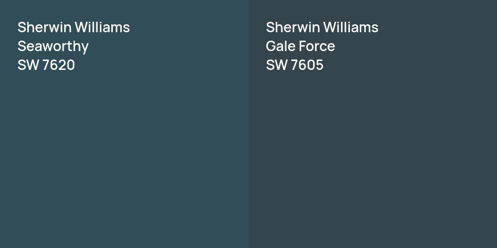 Sherwin Williams Seaworthy vs. Sherwin Williams Gale Force