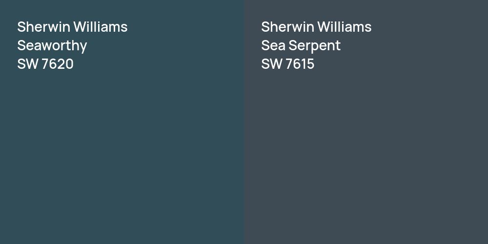 Sherwin Williams Seaworthy vs. Sherwin Williams Sea Serpent