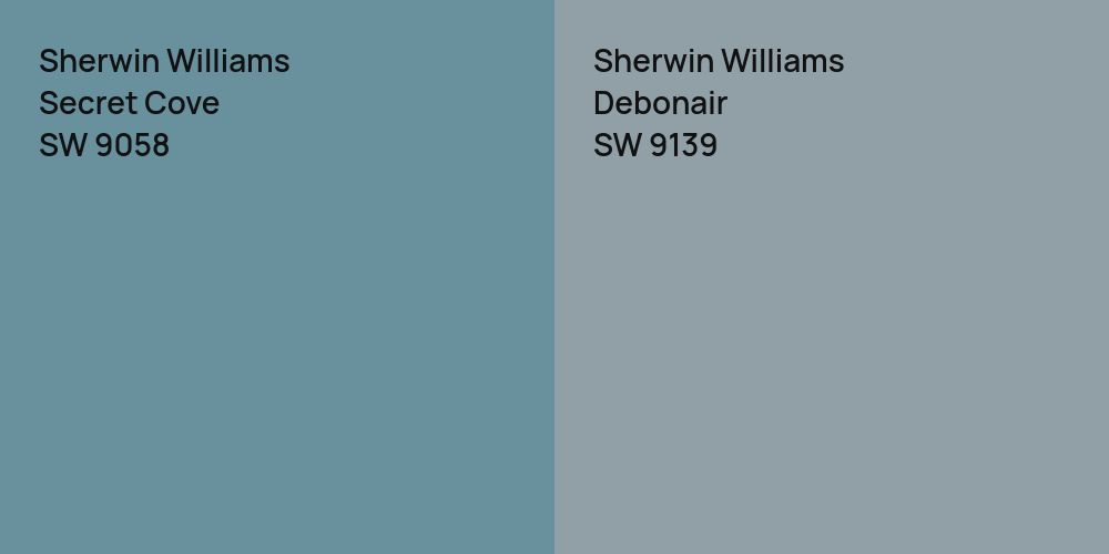 Sherwin Williams Secret Cove vs. Sherwin Williams Debonair