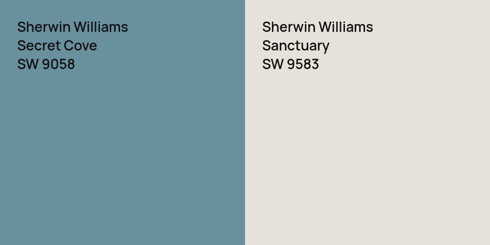 Sherwin Williams Secret Cove vs. Sherwin Williams Sanctuary