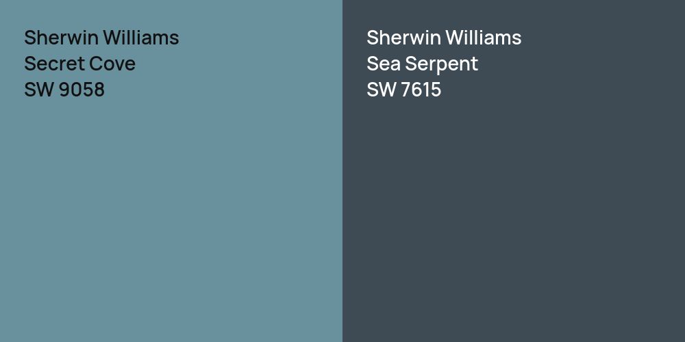 Sherwin Williams Secret Cove vs. Sherwin Williams Sea Serpent