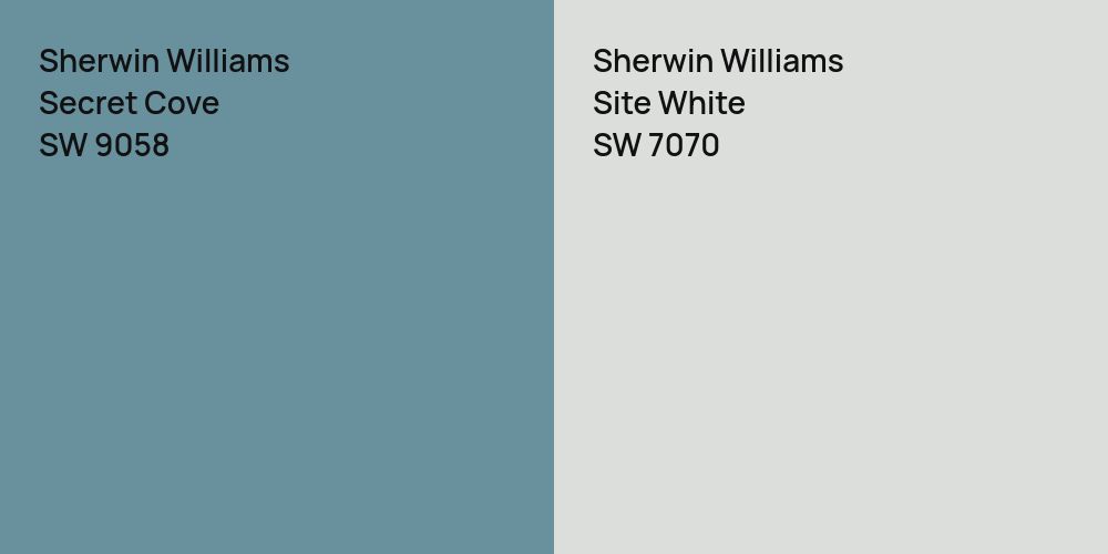 Sherwin Williams Secret Cove vs. Sherwin Williams Site White