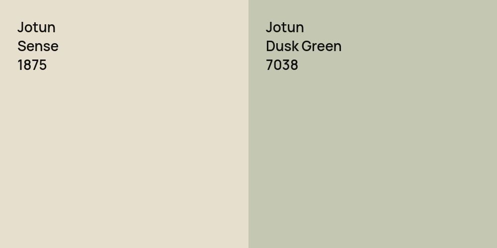 Jotun Sense vs. Jotun Dusk Green