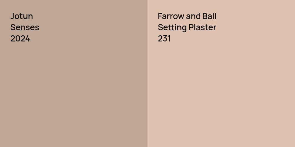 Jotun Senses vs. Farrow and Ball Setting Plaster