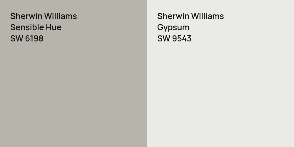 Sherwin Williams Sensible Hue vs. Sherwin Williams Gypsum