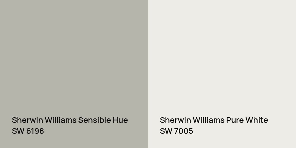 Sherwin Williams Sensible Hue vs. Sherwin Williams Pure White