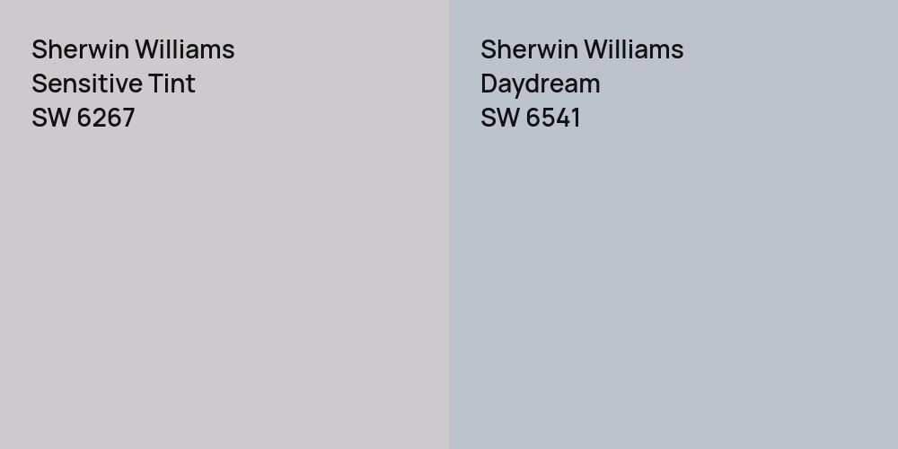 Sherwin Williams Sensitive Tint vs. Sherwin Williams Daydream