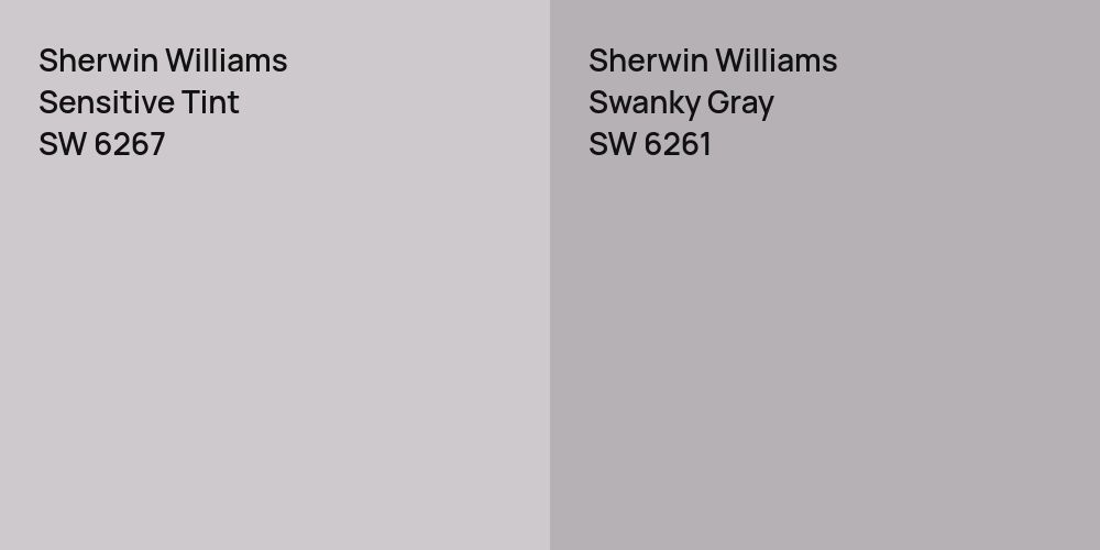 Sherwin Williams Sensitive Tint vs. Sherwin Williams Swanky Gray