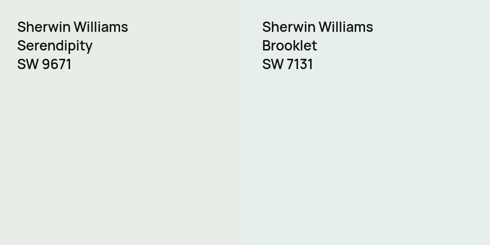 Sherwin Williams Serendipity vs. Sherwin Williams Brooklet