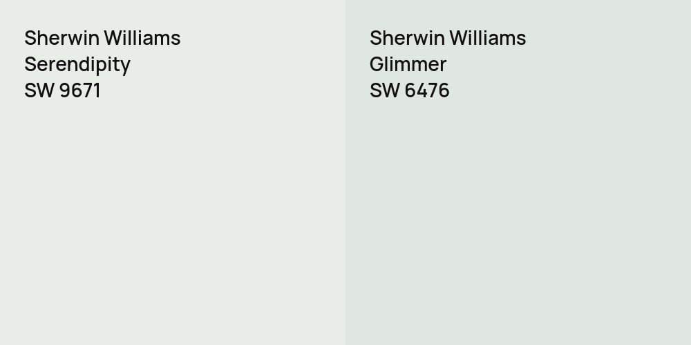 Sherwin Williams Serendipity vs. Sherwin Williams Glimmer