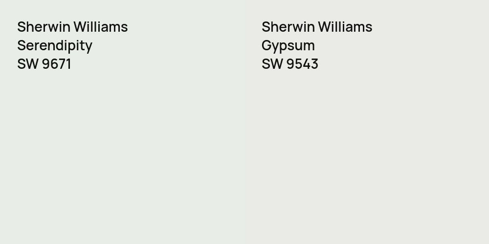 Sherwin Williams Serendipity vs. Sherwin Williams Gypsum