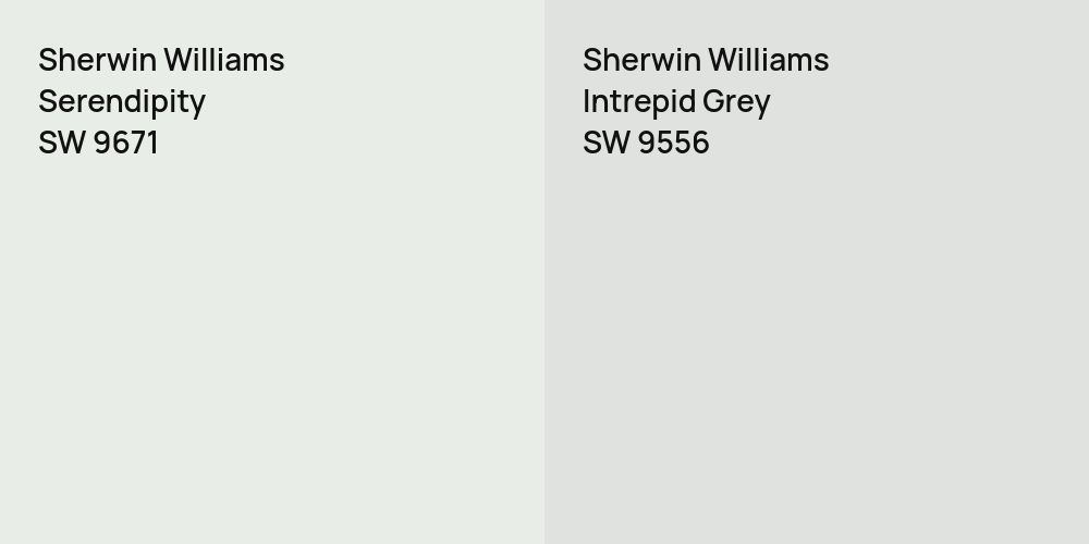 Sherwin Williams Serendipity vs. Sherwin Williams Intrepid Grey