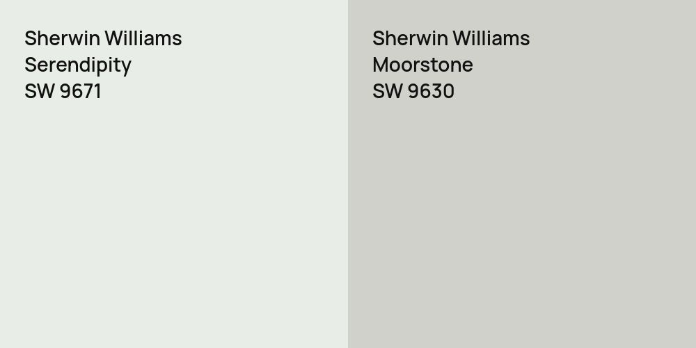 Sherwin Williams Serendipity vs. Sherwin Williams Moorstone