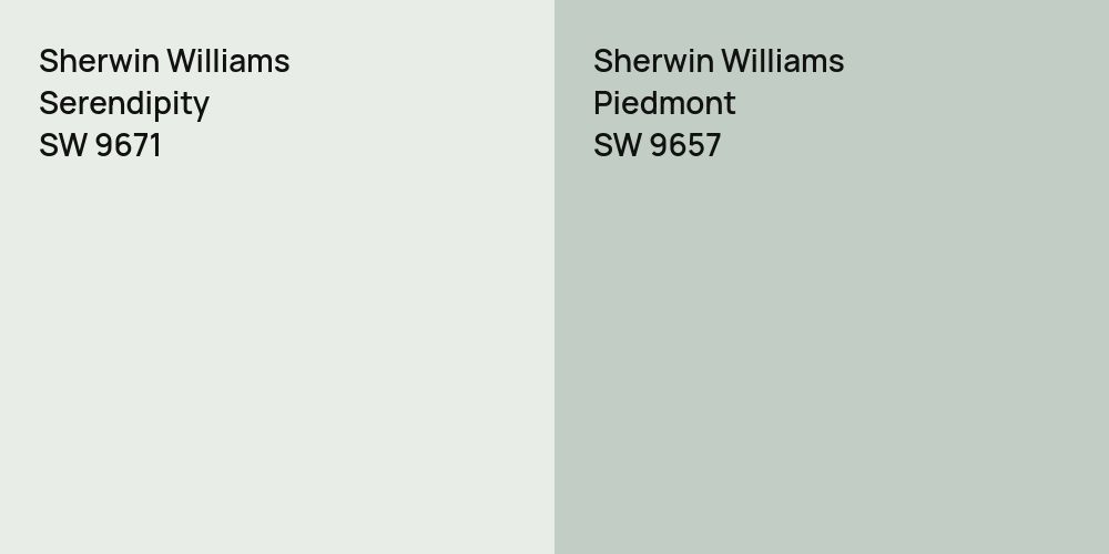 Sherwin Williams Serendipity vs. Sherwin Williams Piedmont