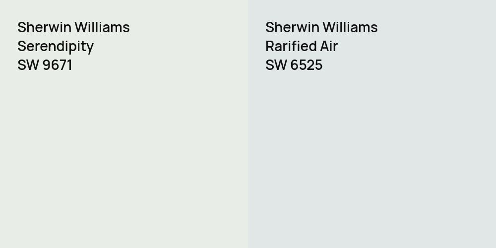 Sherwin Williams Serendipity vs. Sherwin Williams Rarified Air