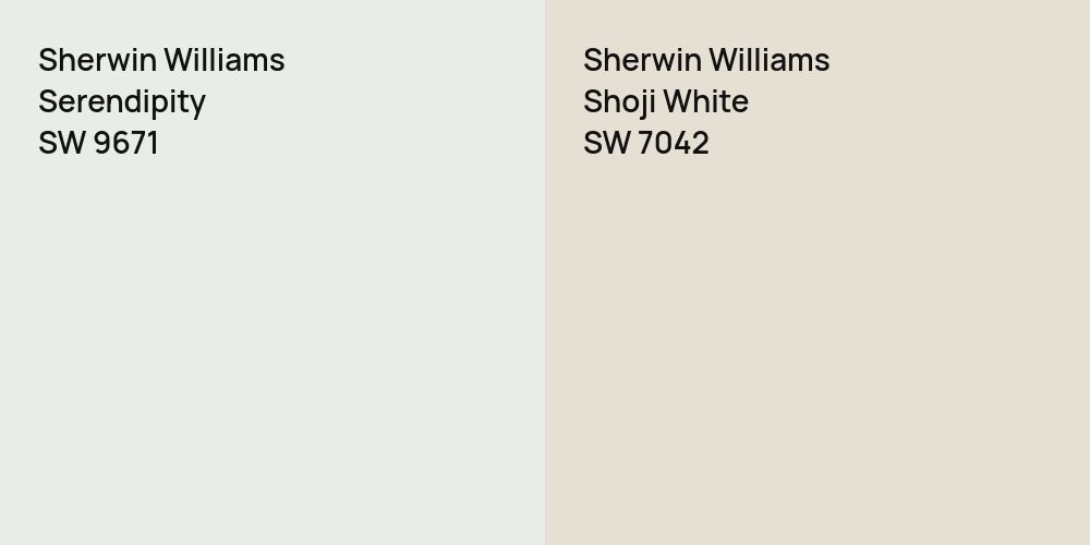 Sherwin Williams Serendipity vs. Sherwin Williams Shoji White