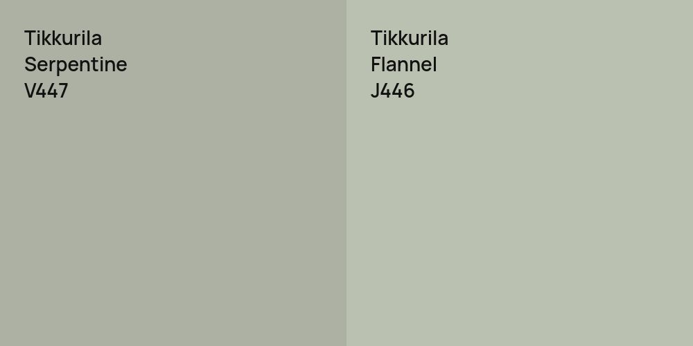 Tikkurila Serpentine vs. Tikkurila Flannel