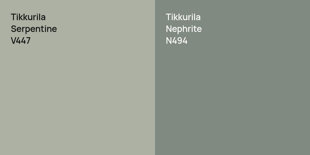 Tikkurila Serpentine vs. Tikkurila Nephrite