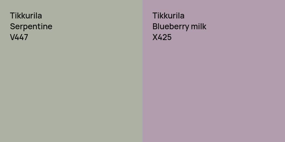 Tikkurila Serpentine vs. Tikkurila Blueberry milk