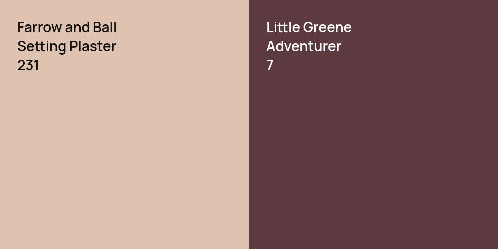 Farrow and Ball Setting Plaster vs. Little Greene Adventurer