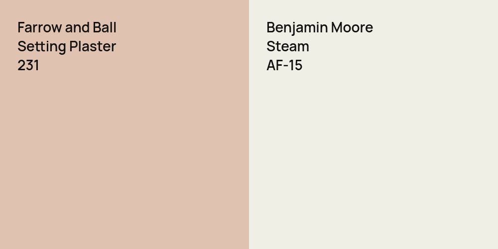 Farrow and Ball Setting Plaster vs. Benjamin Moore Steam