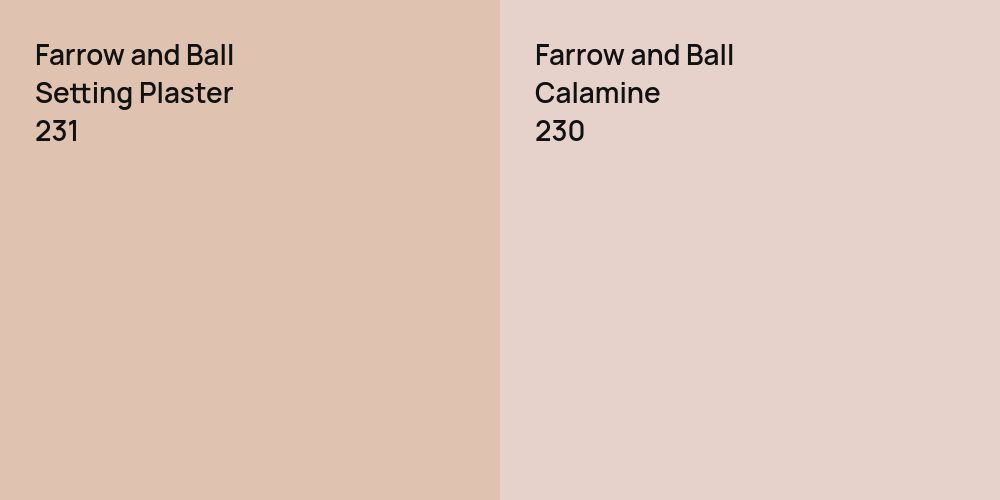 Farrow and Ball Setting Plaster vs. Farrow and Ball Calamine