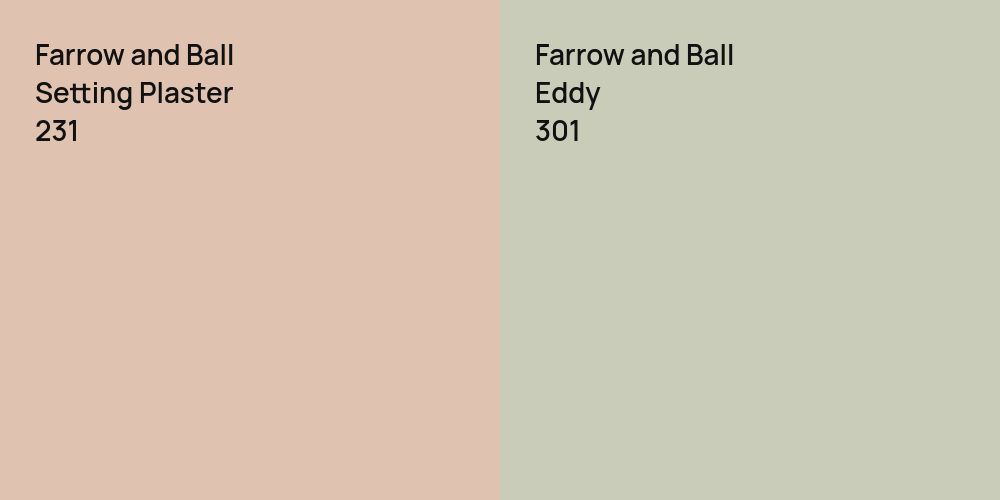 Farrow and Ball Setting Plaster vs. Farrow and Ball Eddy