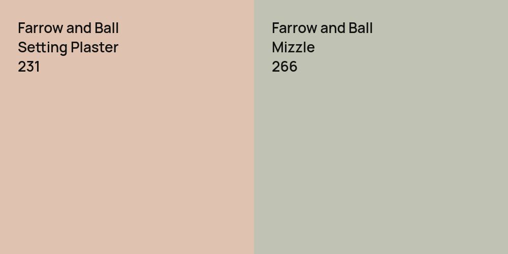 Farrow and Ball Setting Plaster vs. Farrow and Ball Mizzle