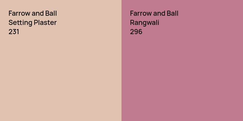 Farrow and Ball Setting Plaster vs. Farrow and Ball Rangwali