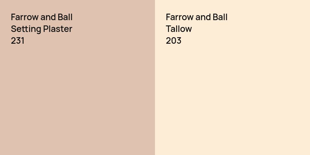 Farrow and Ball Setting Plaster vs. Farrow and Ball Tallow