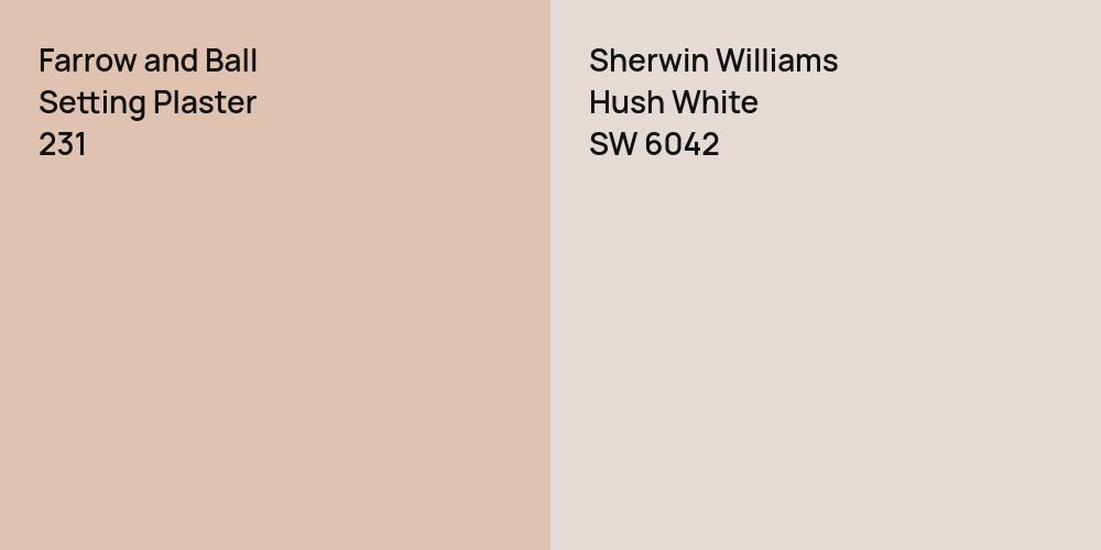 Farrow and Ball Setting Plaster vs. Sherwin Williams Hush White