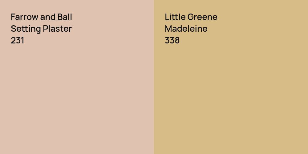 Farrow and Ball Setting Plaster vs. Little Greene Madeleine