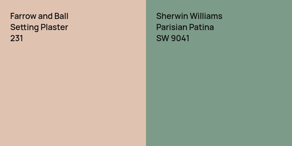 Farrow and Ball Setting Plaster vs. Sherwin Williams Parisian Patina