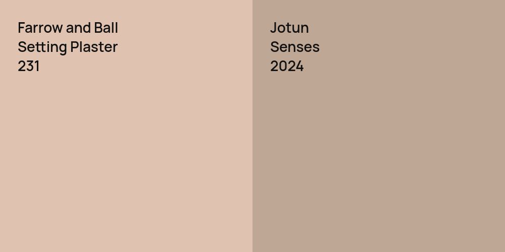 Farrow and Ball Setting Plaster vs. Jotun Senses