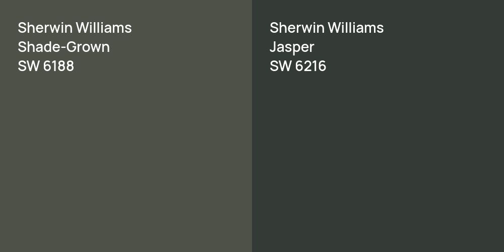 Sherwin Williams Shade-Grown vs. Sherwin Williams Jasper